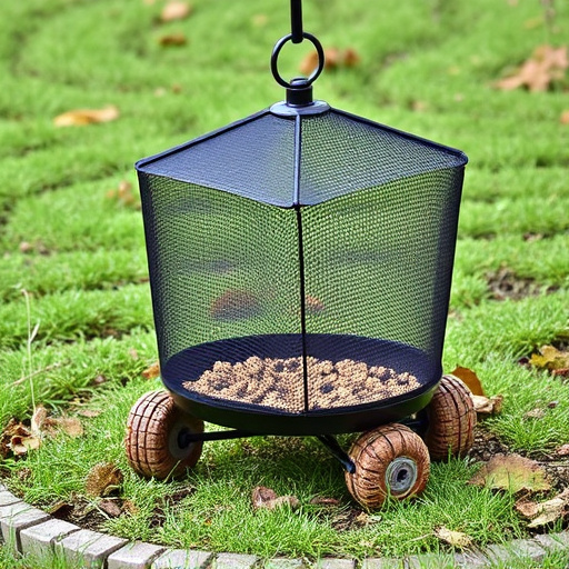 Ground feeder with protective mesh cover