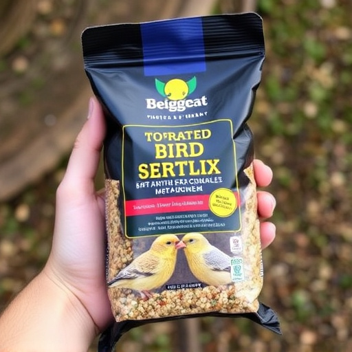 Hand holding top-rated bird seed mix