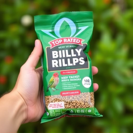 Hand holding top-rated bird seed mix