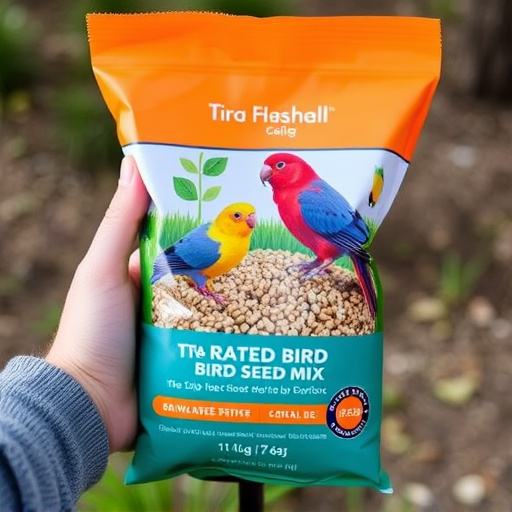 Hand holding top-rated bird seed mix
