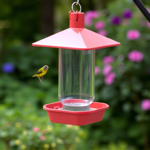 Hanging feeder with waste-catching tray