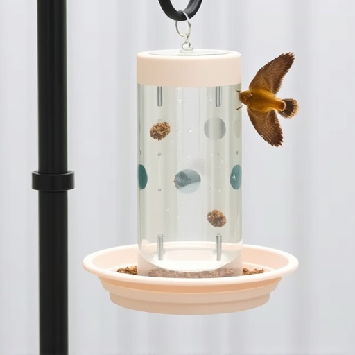 Hanging feeder with waste-catching tray