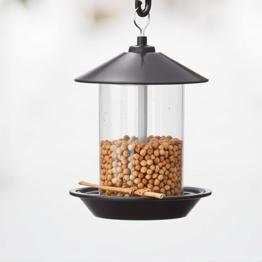Hanging feeder with waste-catching tray