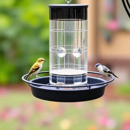 Hanging feeder with waste-catching tray