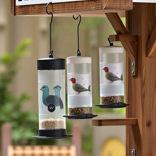Hanging feeders attached to feeding station