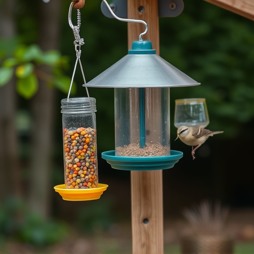 Hanging feeders attached to feeding station