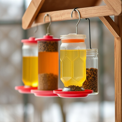 Hanging feeders attached to feeding station