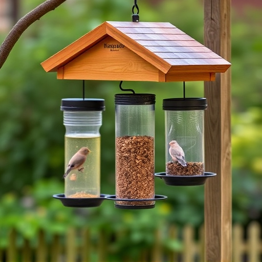 Hanging feeders attached to feeding station