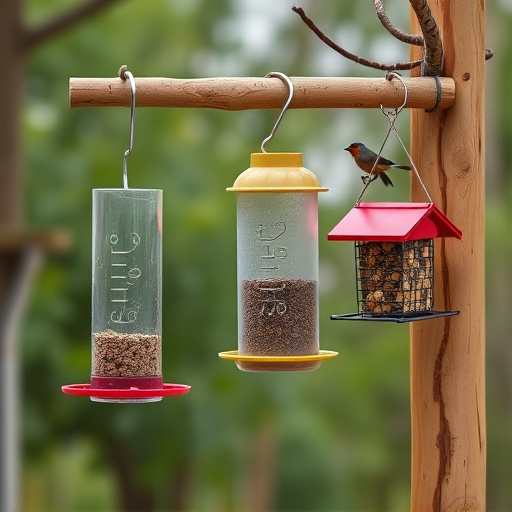 Hanging feeders attached to feeding station