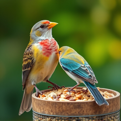 Healthy bird seed without wheat content