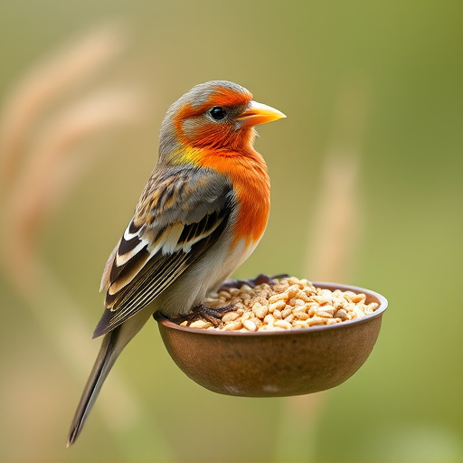 Healthy bird seed without wheat content