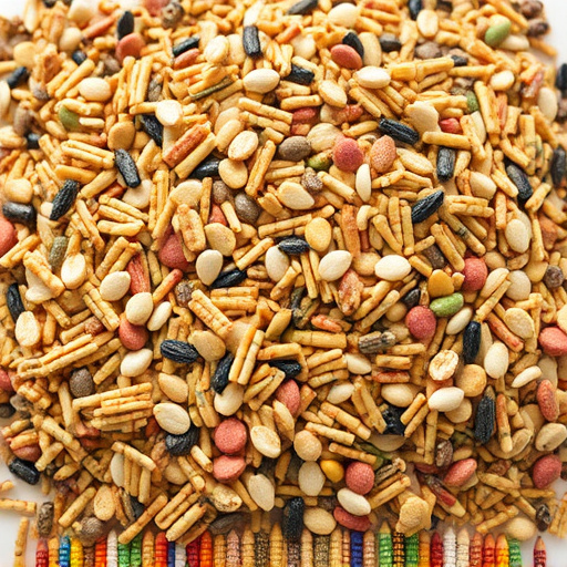 Heap of assorted bird seed mix