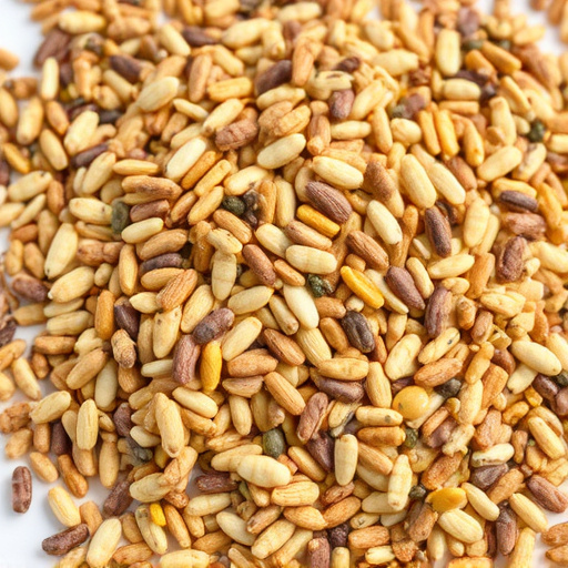 Heap of assorted bird seed mix