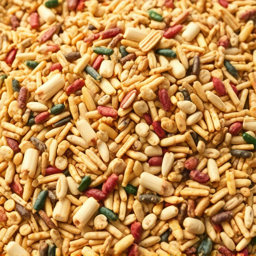 Heap of assorted bird seed mix