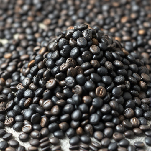 Heap of black oil sunflower seeds