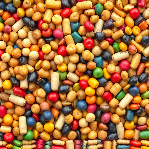 Heap of colourful wild bird seeds