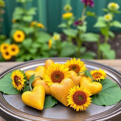 Hulled sunflower hearts on garden tray