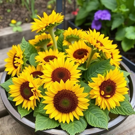 Hulled sunflower hearts on garden tray