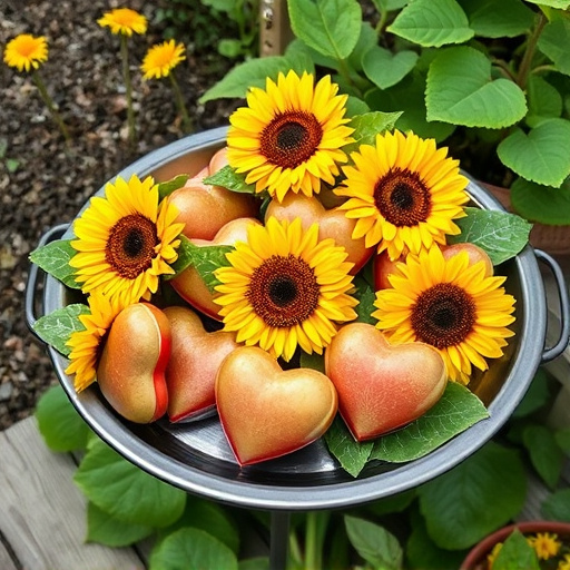 Hulled sunflower hearts on garden tray