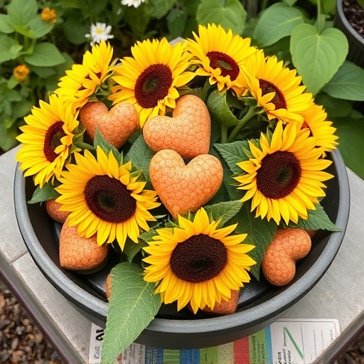 Hulled sunflower hearts on garden tray