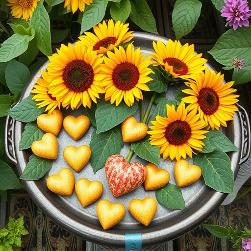 Hulled sunflower hearts on garden tray