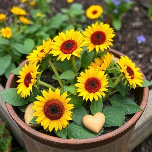Hulled sunflower hearts on garden tray