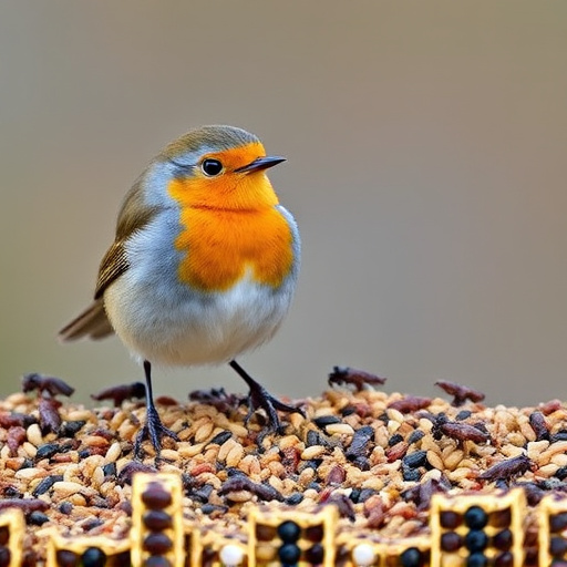 Insect-rich seed mix for UK robins