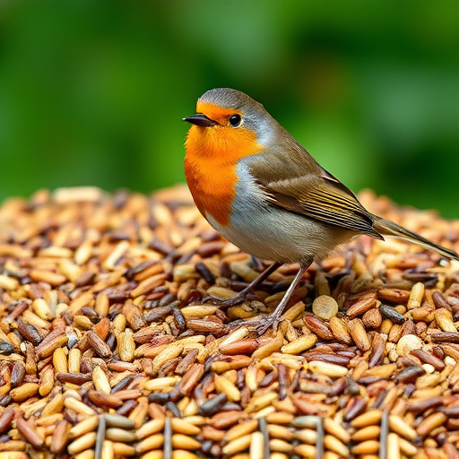 Insect-rich seed mix for UK robins