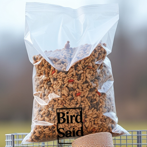 Large clear bag of wild bird seed