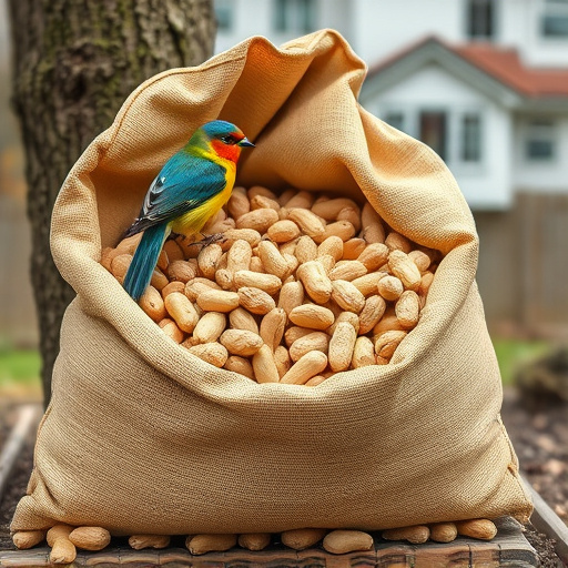 Large sack of peanuts for birds