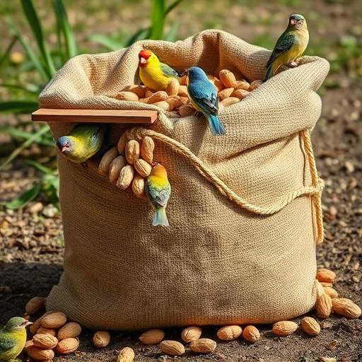 Large sack of peanuts for birds