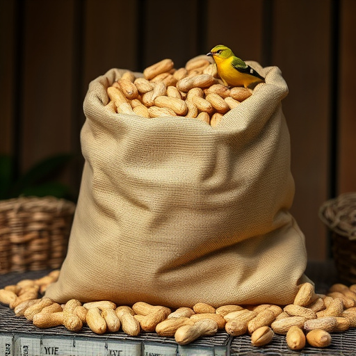 Large sack of peanuts for birds