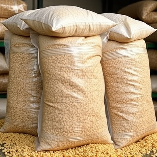 Large sacks of bird suet pellets