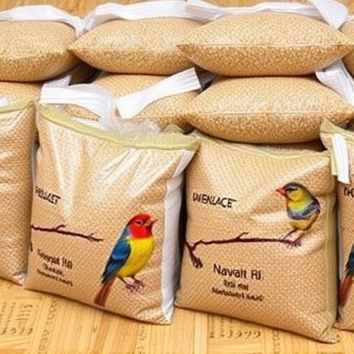 Large sacks of bird suet pellets
