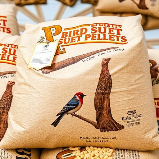 Large sacks of bird suet pellets