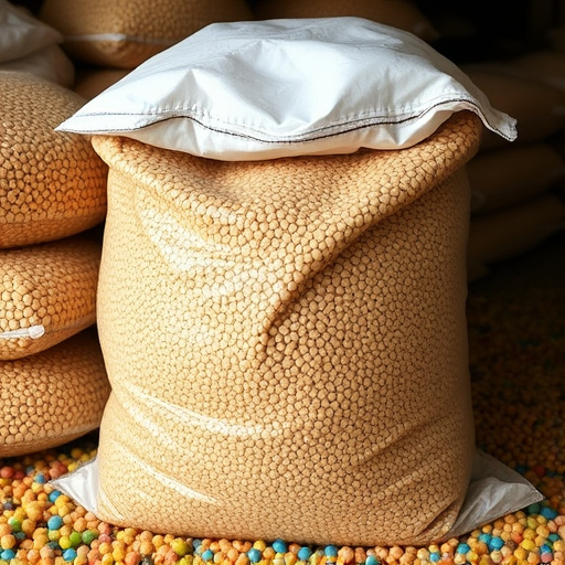 Large sacks of bird suet pellets