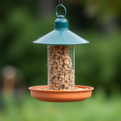 Low platform feeder with scattered seed mix