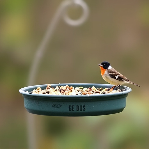 Low platform feeder with scattered seed mix