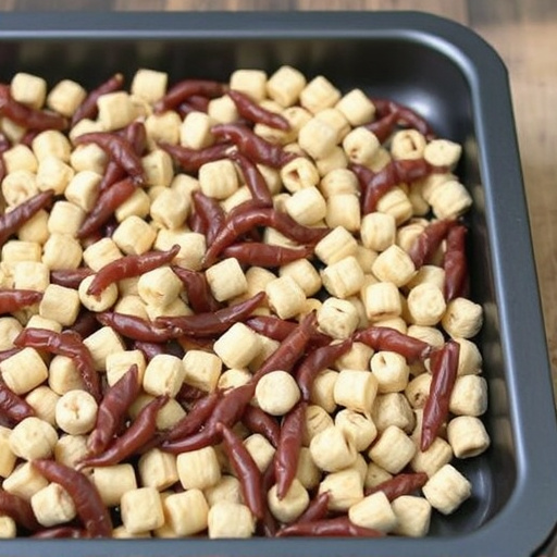 Mealworm-filled suet pellets on tray