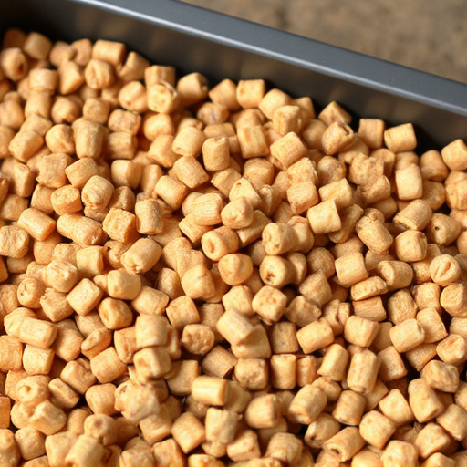 Mealworm-filled suet pellets on tray