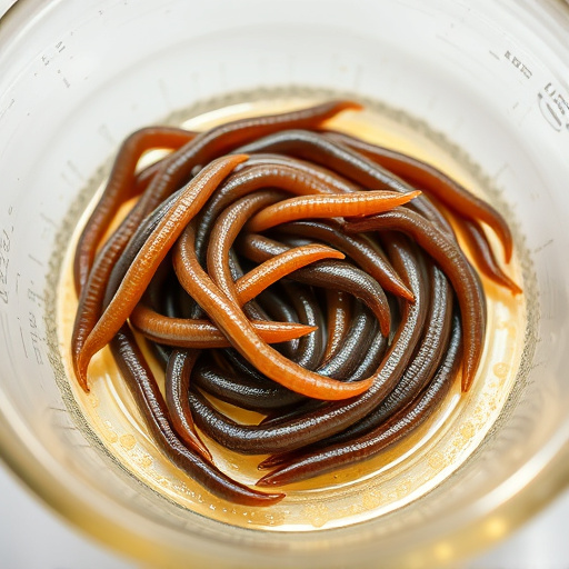 Mealworms offered in shallow dish