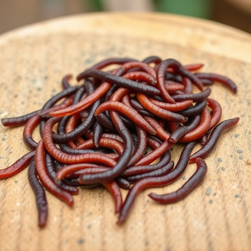 Mealworms scattered on bird table