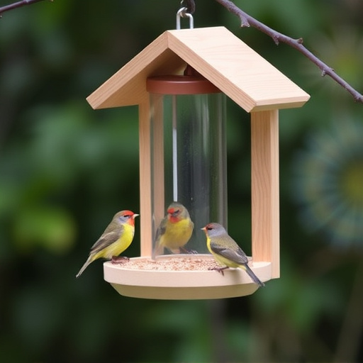 Minimalist feeding station for small birds
