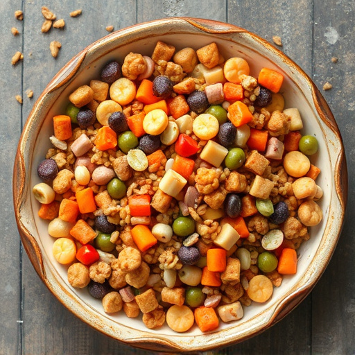 Mixed bird food in shallow dish
