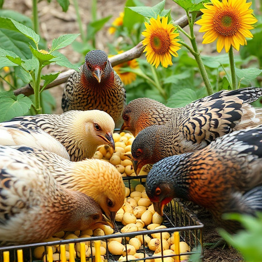Mixed flock eating sunflower hearts