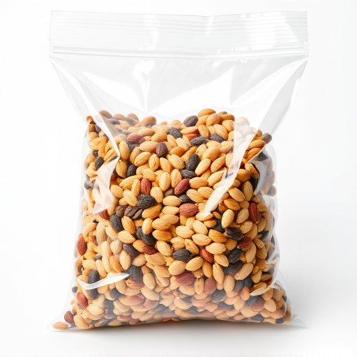 Mixed seed blend in clear plastic bag