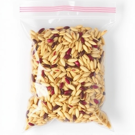 Mixed seed blend in clear plastic bag