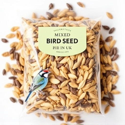 Mixed wild bird seed in UK packaging