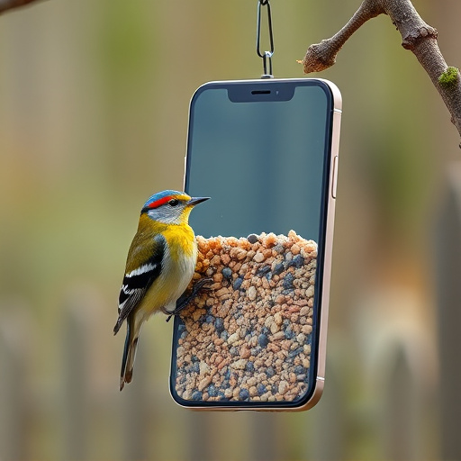Mobile phone browsing bird seed deals