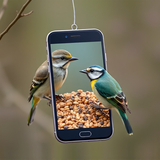 Mobile phone browsing bird seed deals
